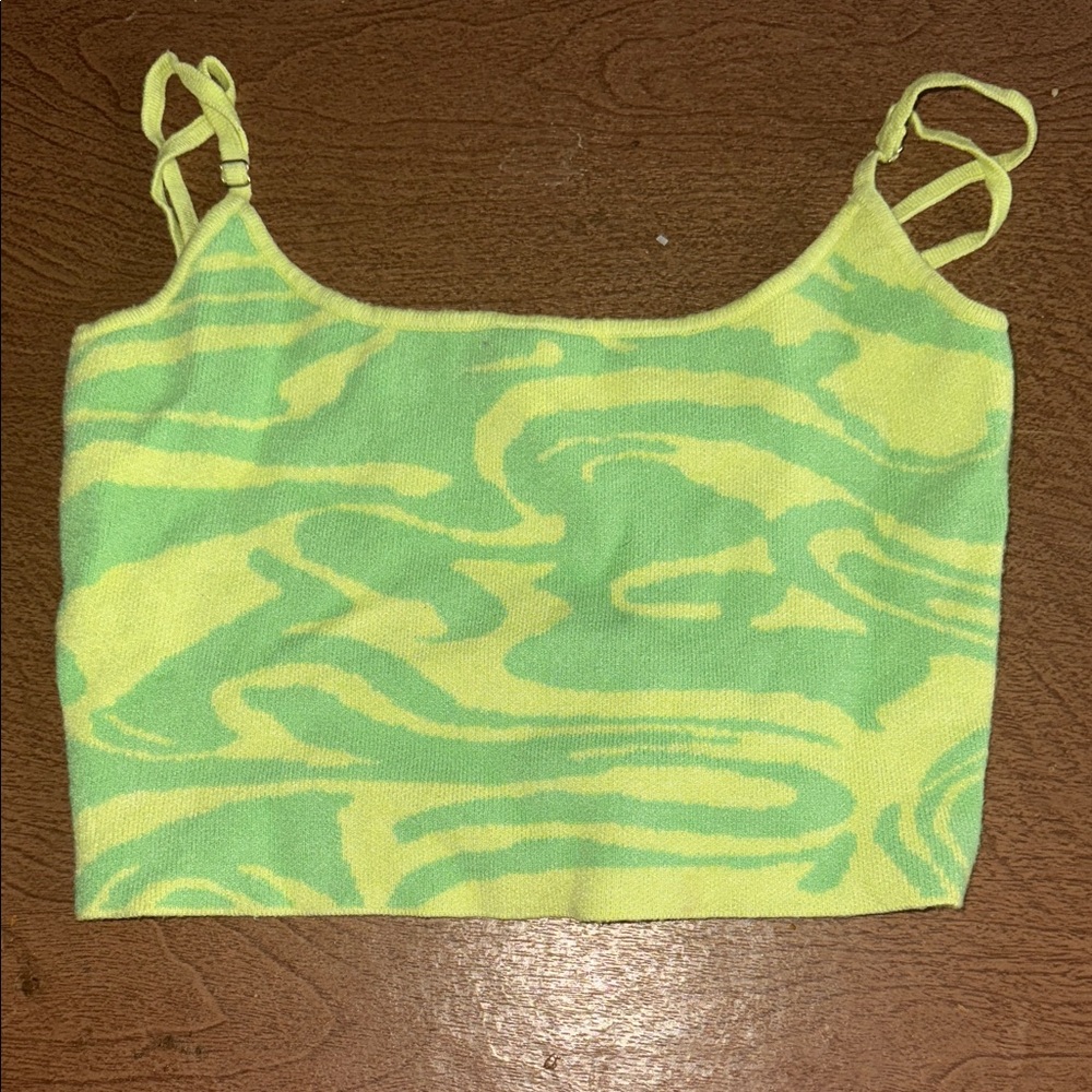 Blue Blush Lime and Lemon Crop Top